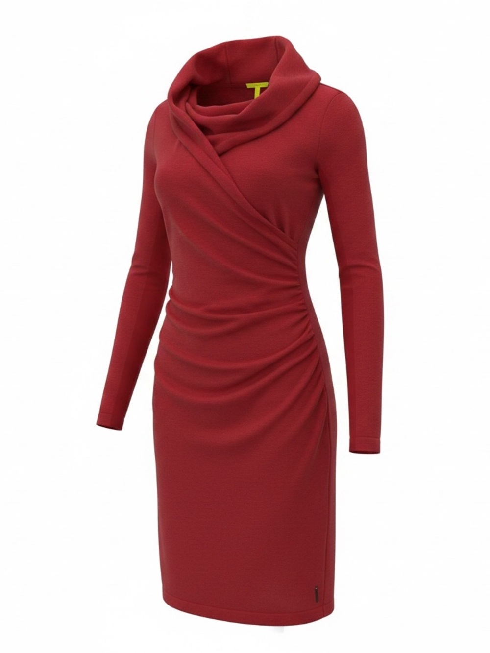 Lolë Red Cowl Neck Long Sleeve Dress XS